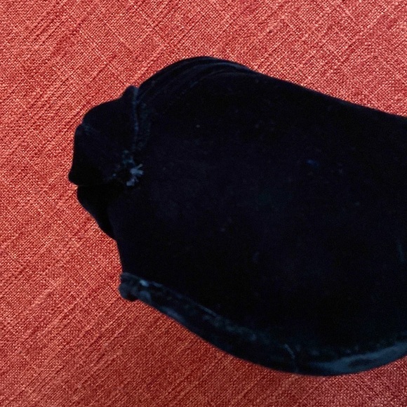 VTG 40’s Black Velvet Rhinestones Fascinator Hat - Picture 9 of 12